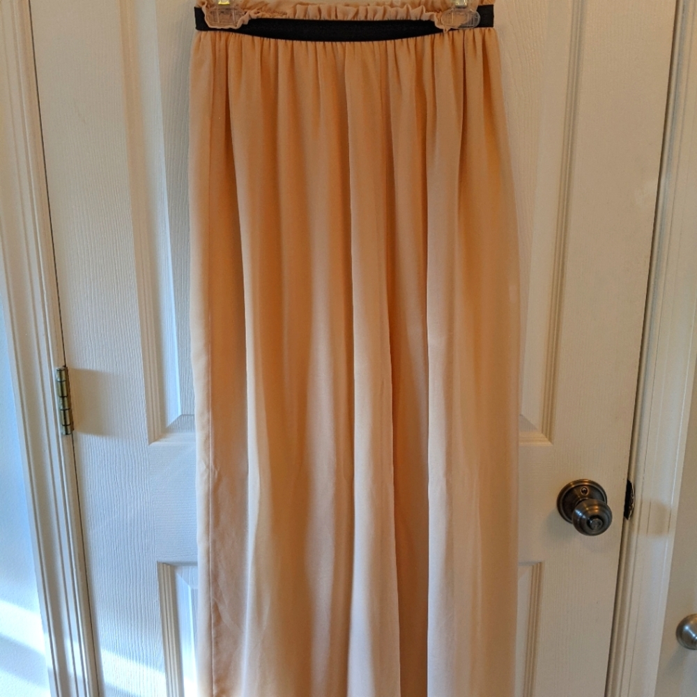 Light Pink/Cream Maxi Skirt